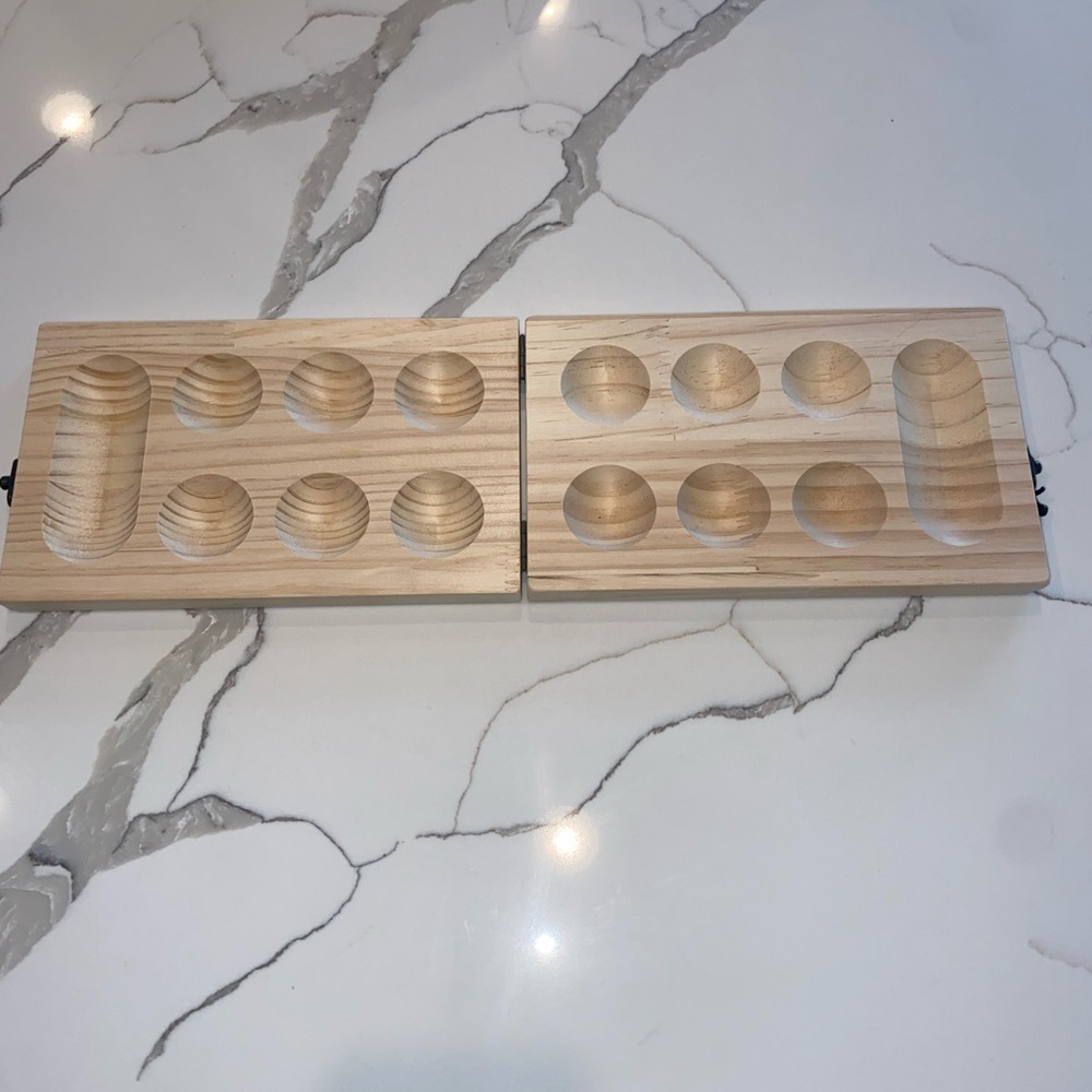 Wooden Mancala Game Board